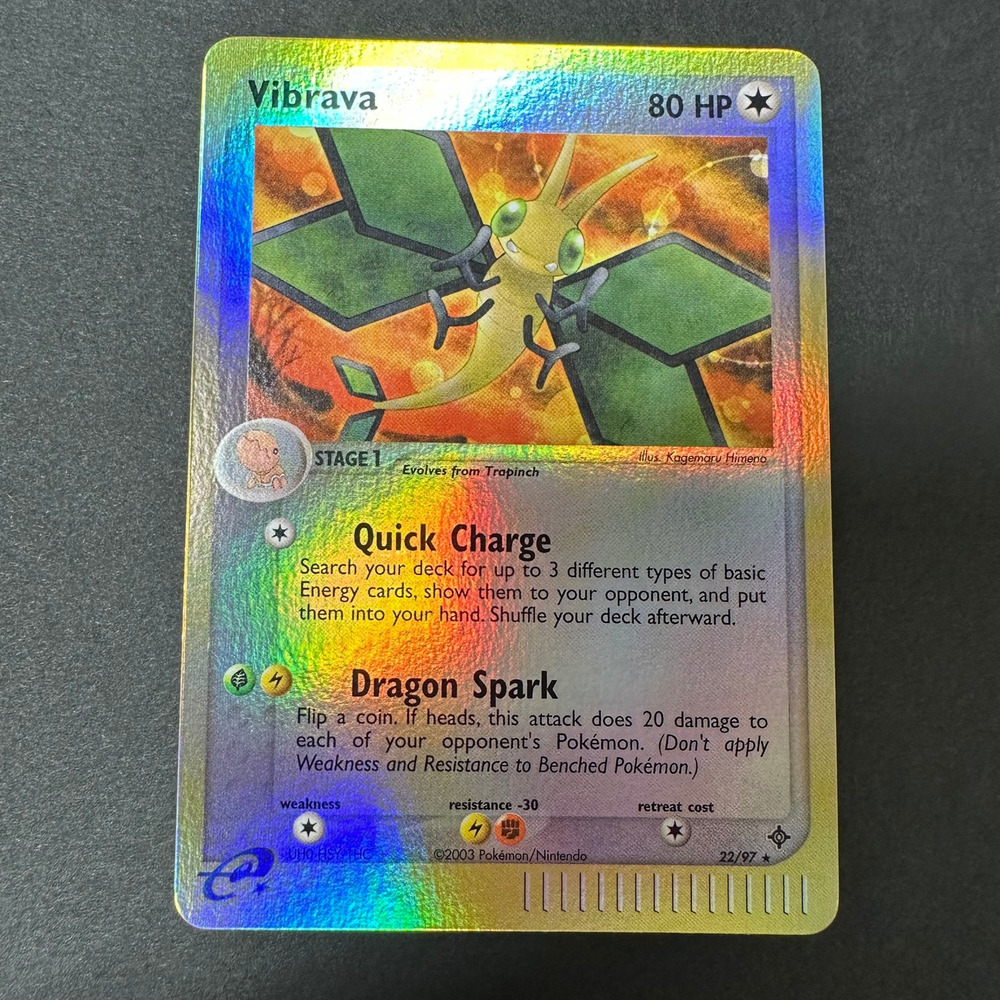 Pokemon Vibrava 22/97 EX Dragon Reverse Holofoil Rare NM/LP